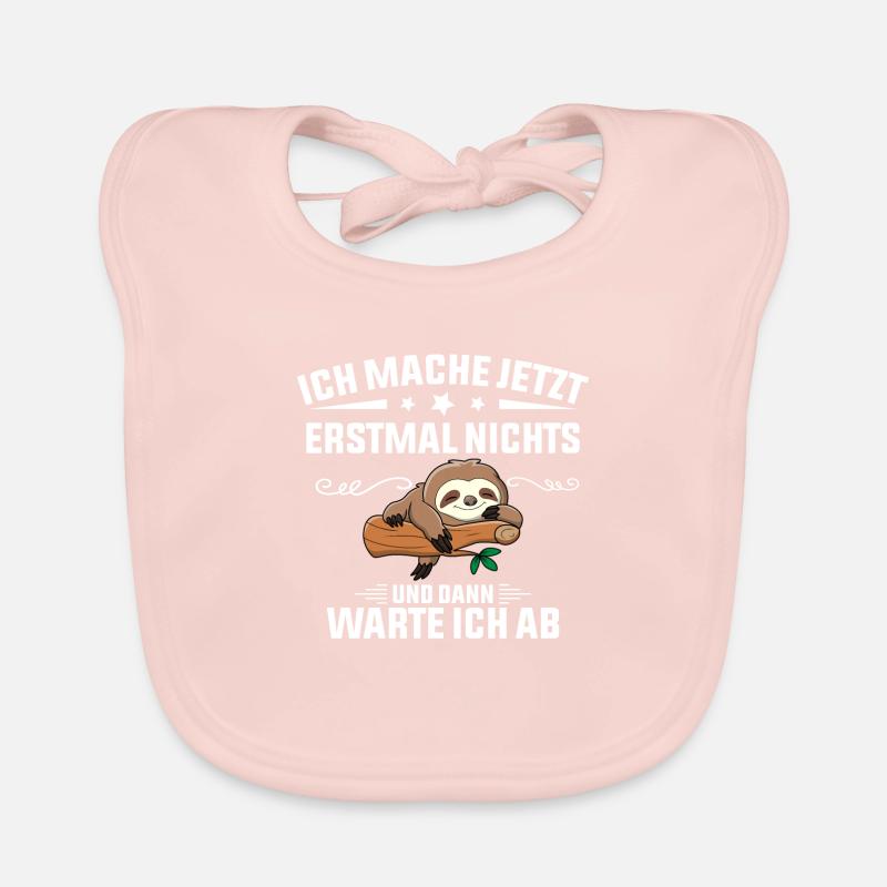Ich Mache Jetzt Erstmal Nichts Funny Sloth Baby Bio-Lätzchen