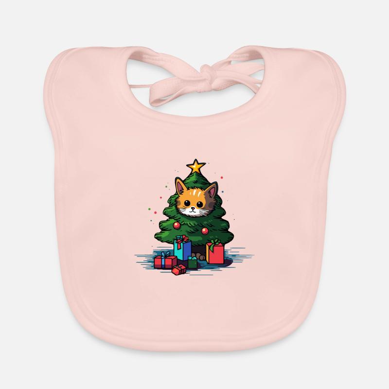 Chat de Noël Bavoir bio Bébé