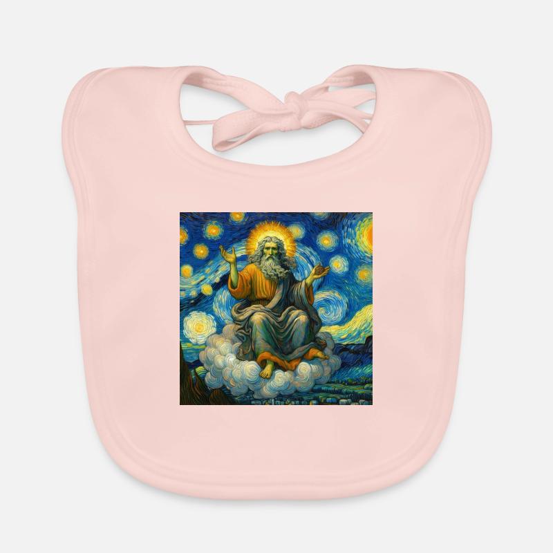 Gott in einem Van Gogh - Baby Bio-Lätzchen - Rose