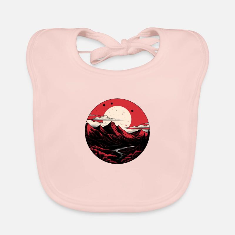 Full moon mountains Organic Baby Bibs