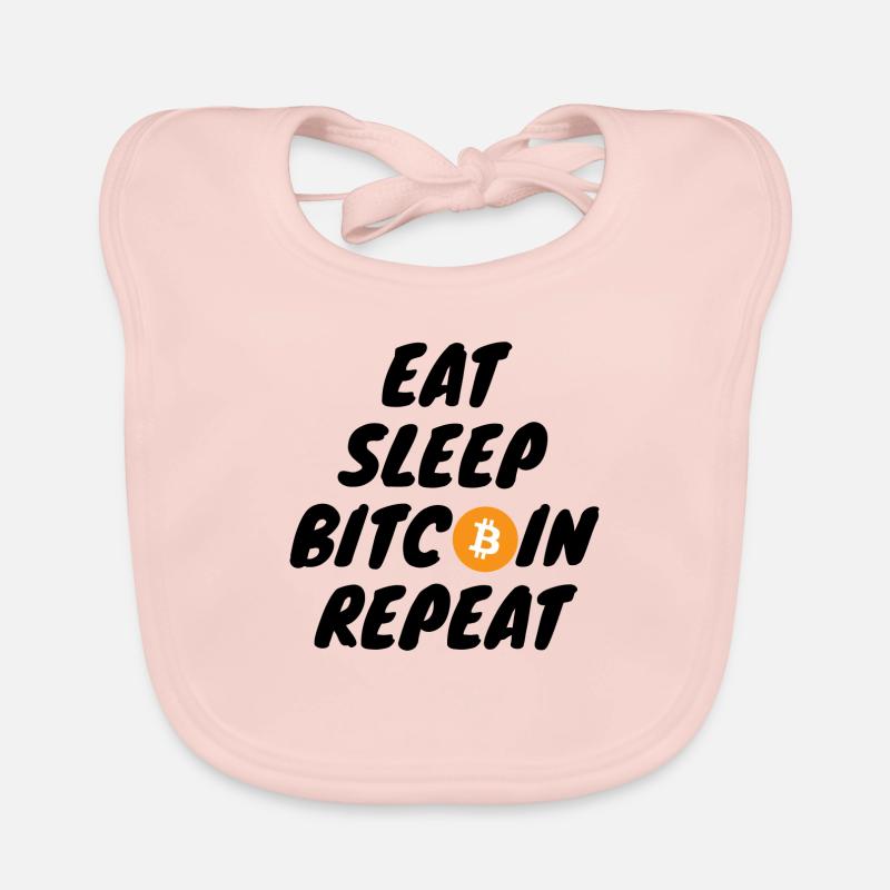 Crypto Eat sleep bitcoin répéter Bavoir bio Bébé