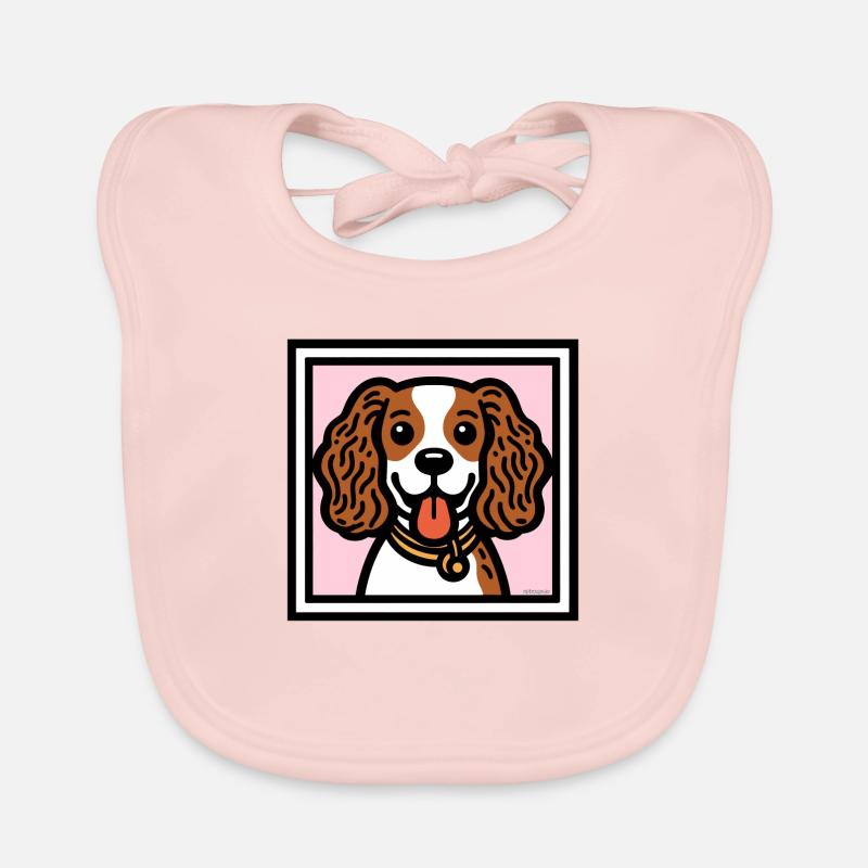 Cavalier King Charles Spaniel pop art Bavoir bio Bébé
