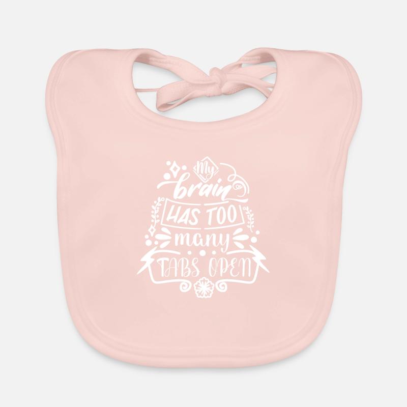 Trop d’onglets - Bavoir bio Bébé - rose