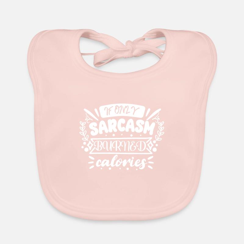 Sarcasme - Bavoir bio Bébé - rose