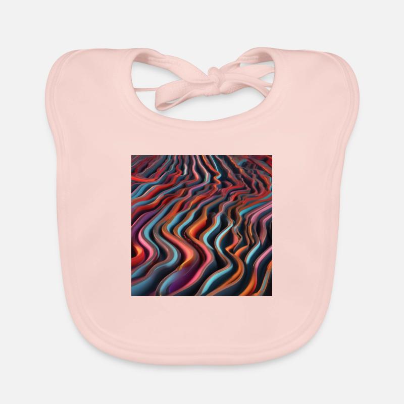 Colorful Waves Organic Baby Bibs