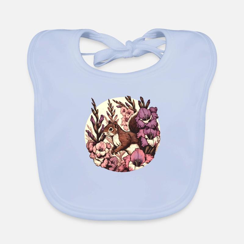 Gladiolus Squirrel Organic Baby Bibs
