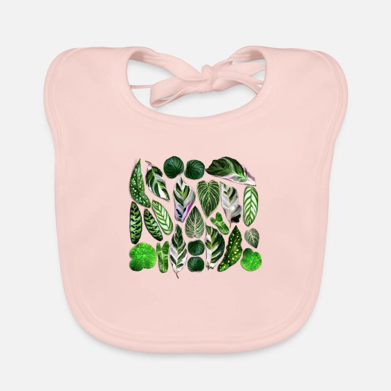 Feuilles vertes Bavoir bio Bébé