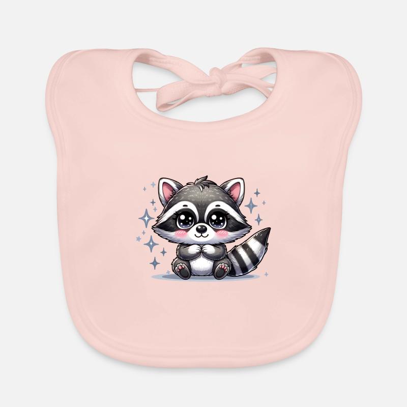 Süßer Waschbär Baby Bio-Lätzchen