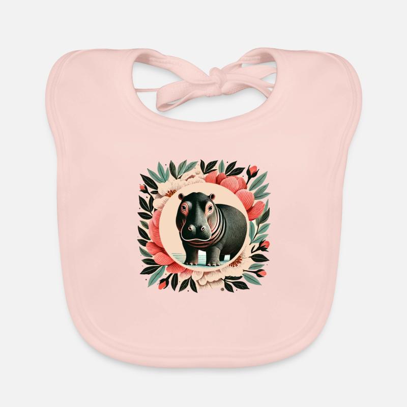 Hippopotame Bavoir bio Bébé