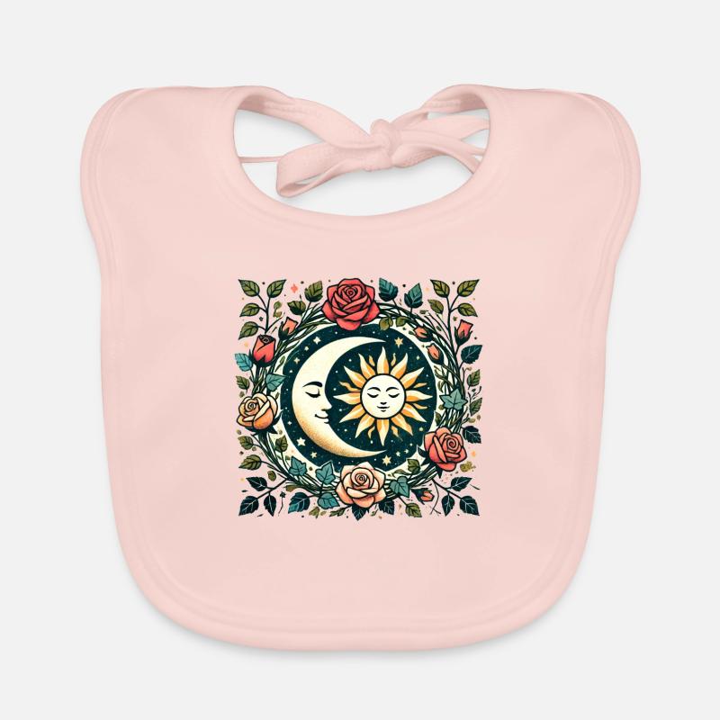 Soleil et Lune Bavoir bio Bébé