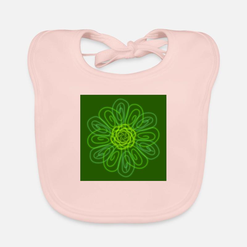 Abstrakte grüne Blume Baby Bio-Lätzchen