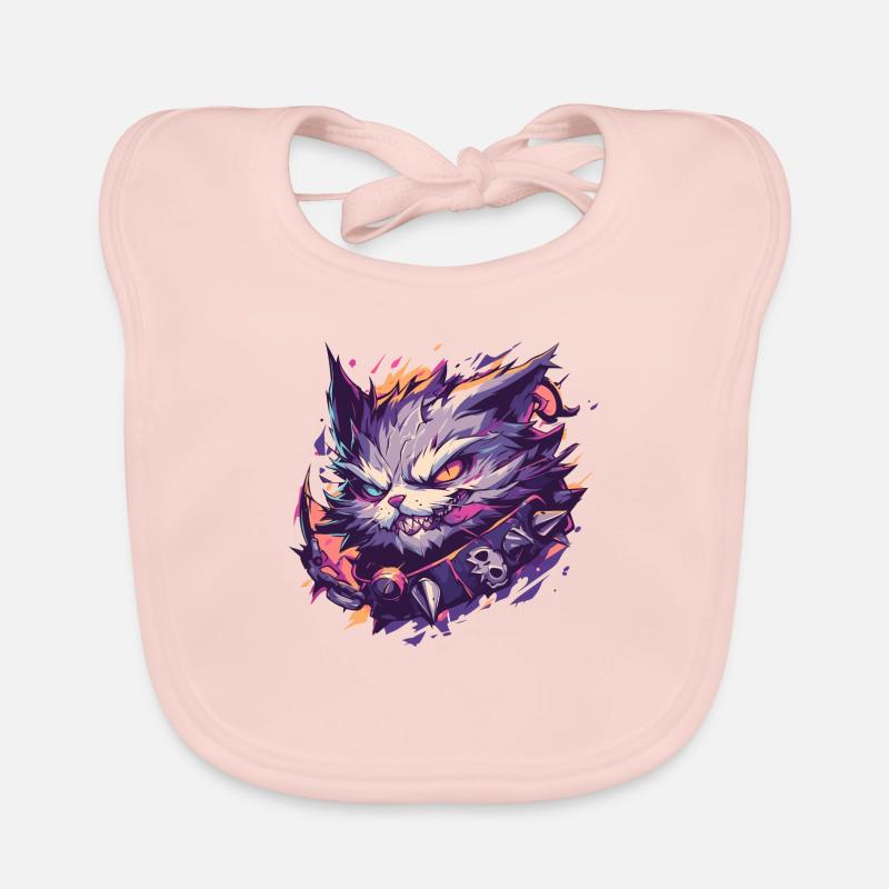 chat menaçant Bavoir bio Bébé