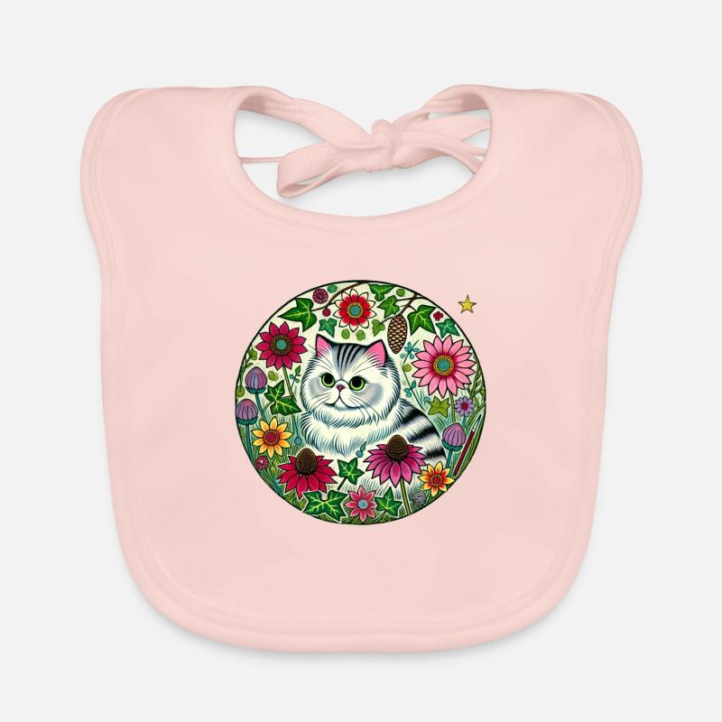 Sølv persisk kat Hagesmække af økologisk bomuld