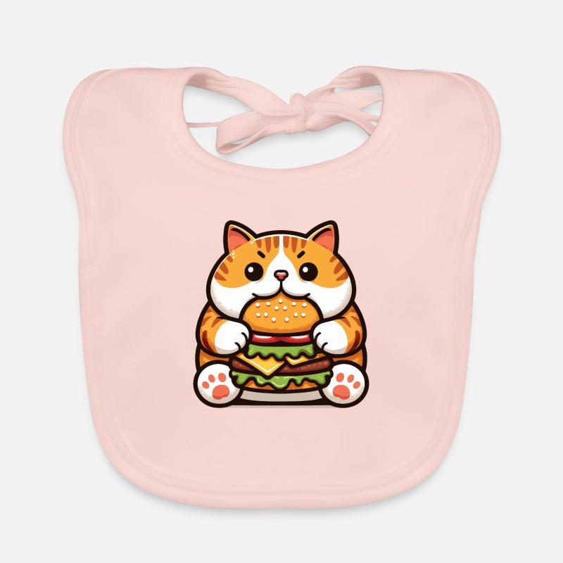 Chat mange Burger Bavoir bio Bébé