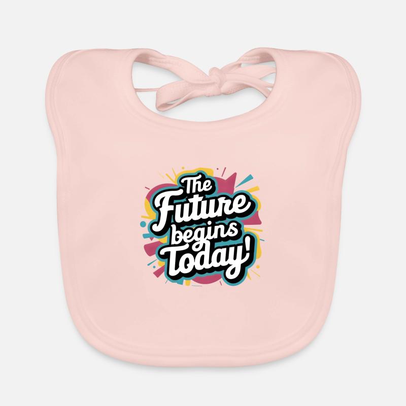 Retour à l’école - Bavoir bio Bébé - rose