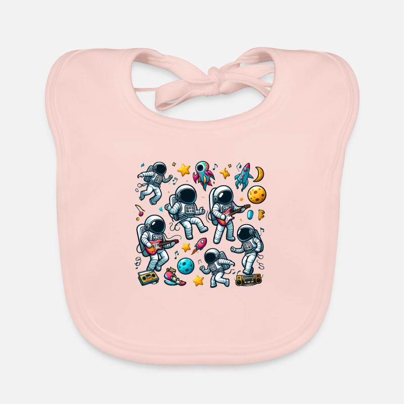 Stylized Astronaut Organic Baby Bibs