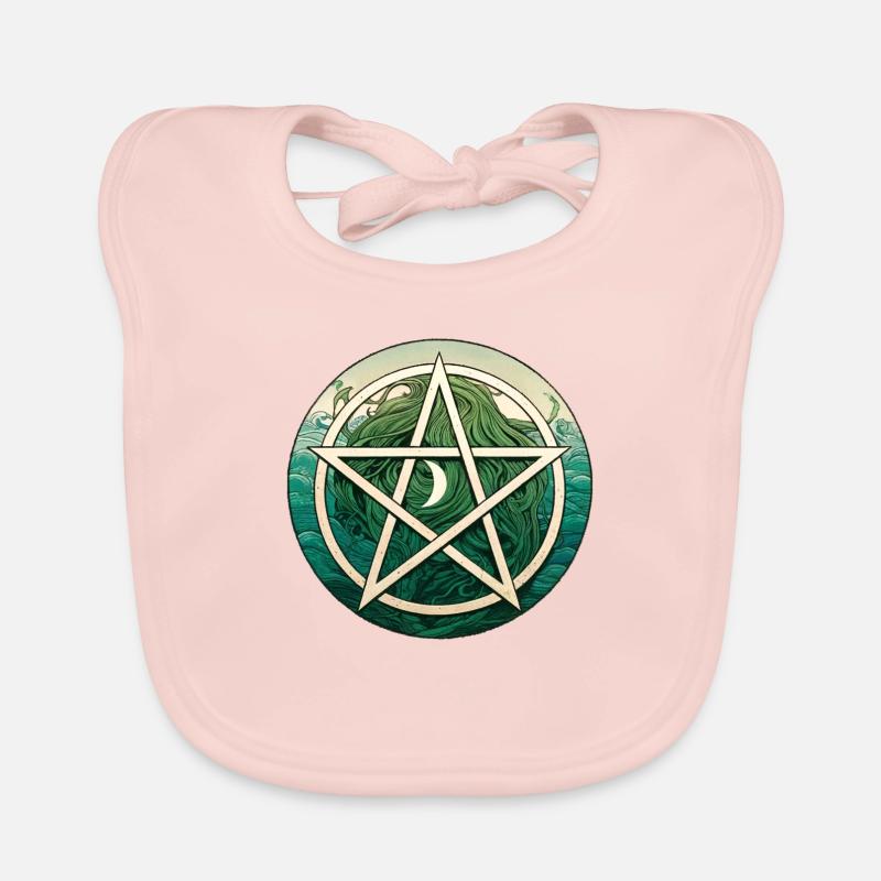 Green Pentacle Organic Baby Bibs