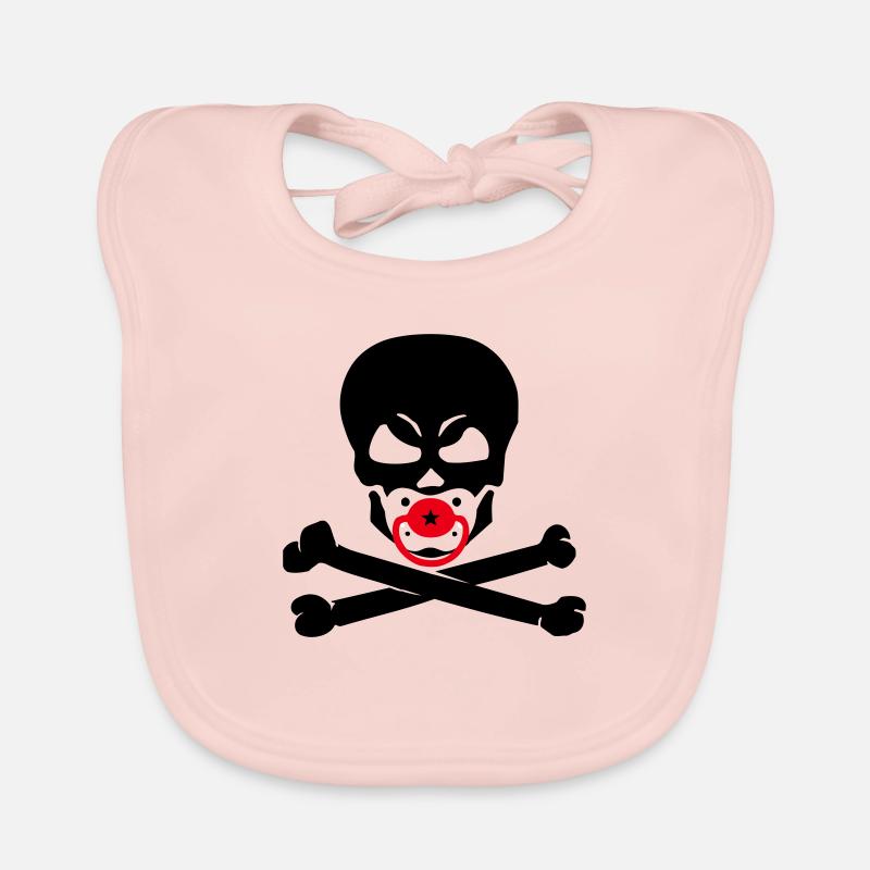 CRÂNE DE BÉBÉ 2C - Bavoir bio Bébé - rose