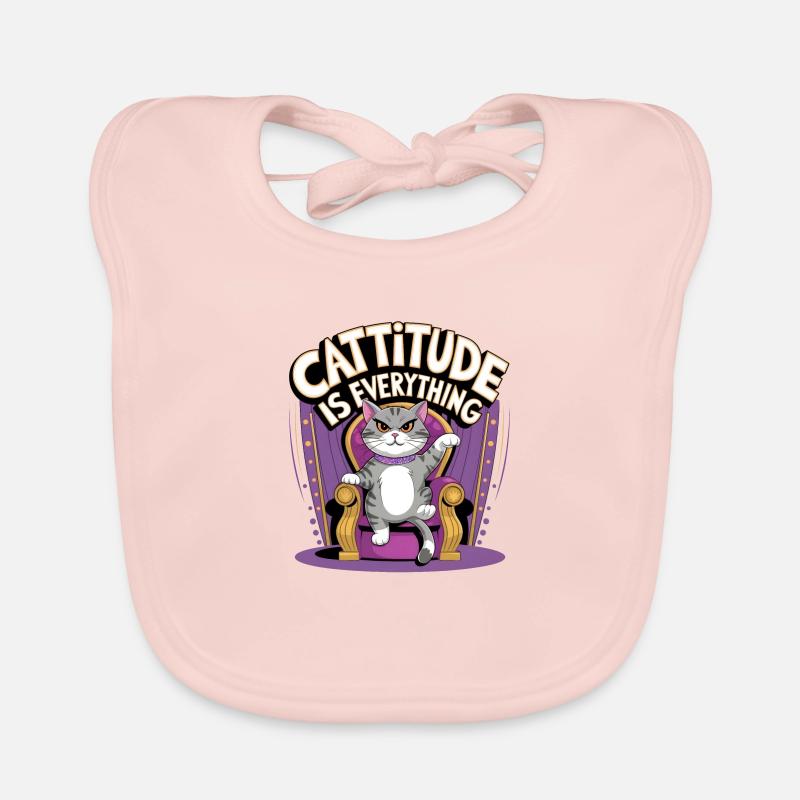 Cattitude is Everything Organic Baby Bibs