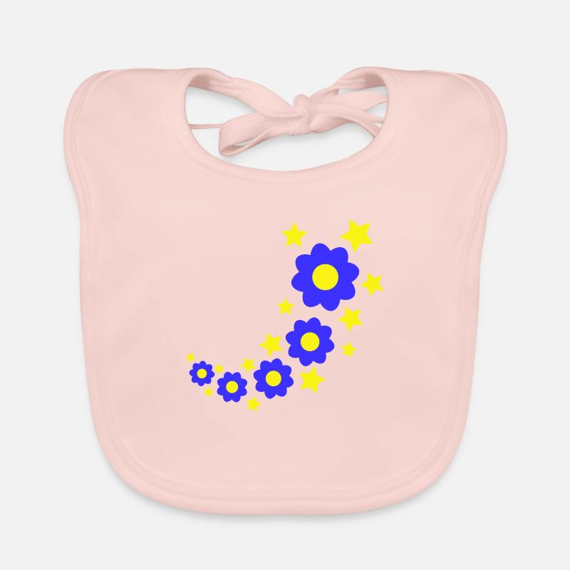 Beaucoup de fleurs colorées belle conception de motif décoratif Bavoir bio Bébé