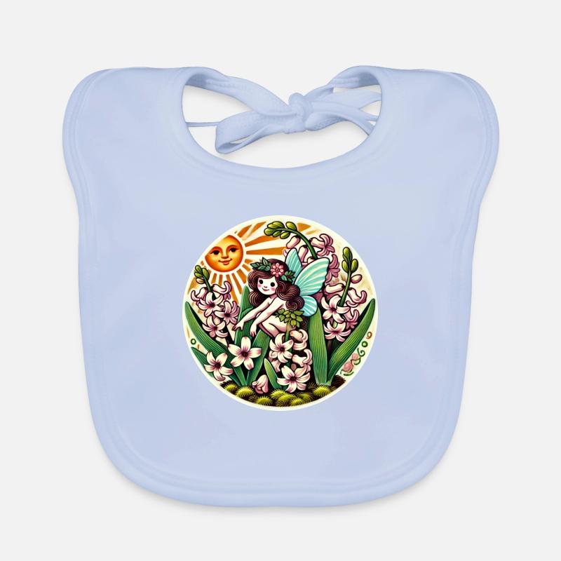 Fée Jacinthe Printanière Bavoir bio Bébé