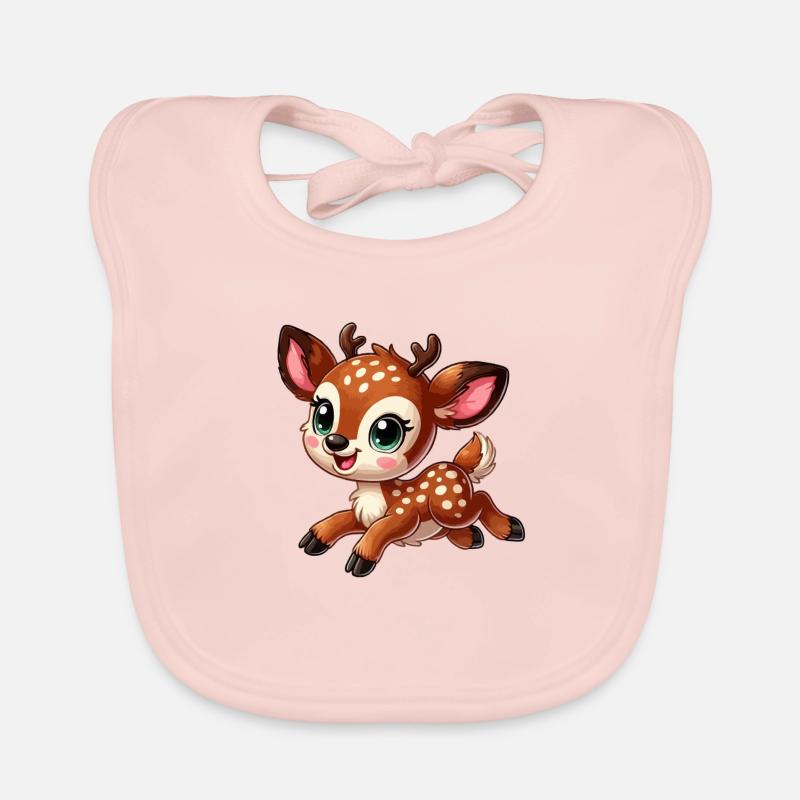 Hirsche jung Baby Bio-Lätzchen