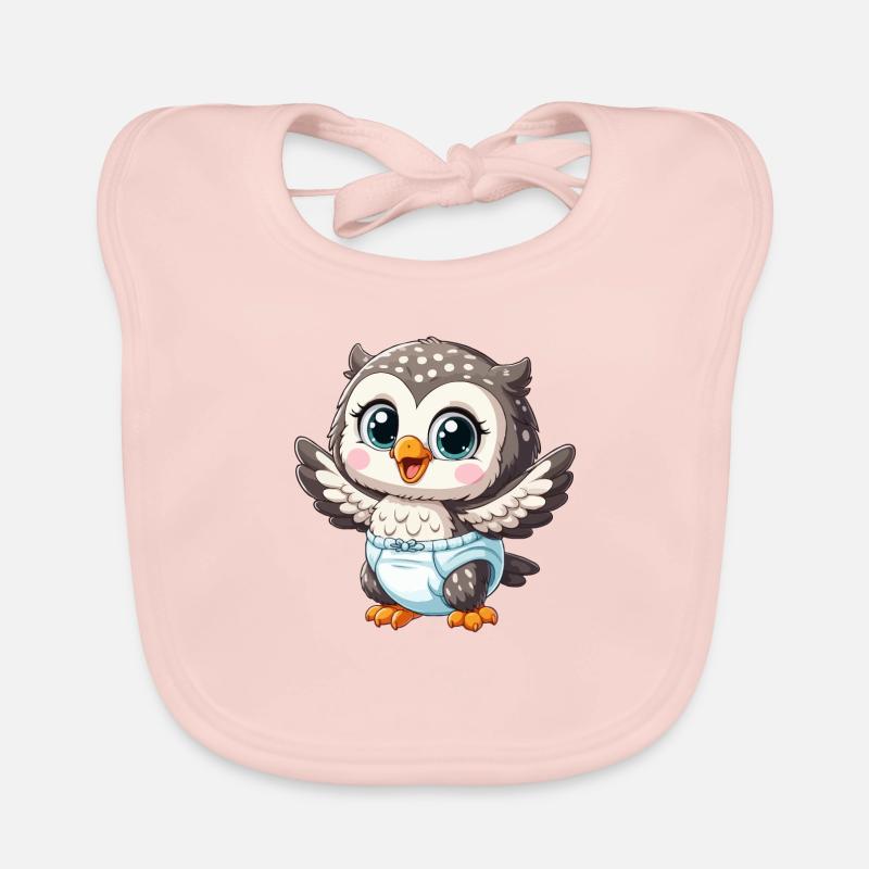 Bébé hibou avec couche Bavoir bio Bébé