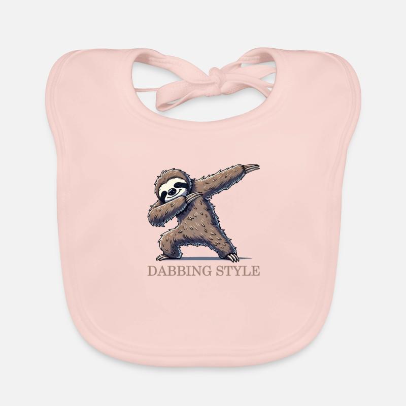 faultier dabbing Baby Bio-Lätzchen