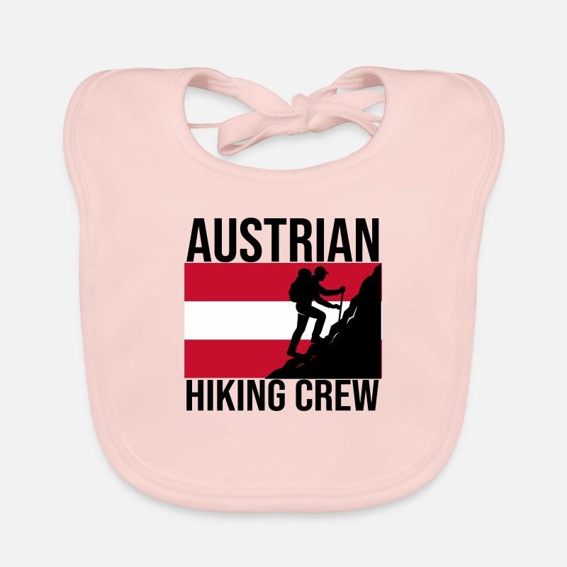 Austrian Hiking Crew Chemise de randonnée - Bavoir bio Bébé - rose
