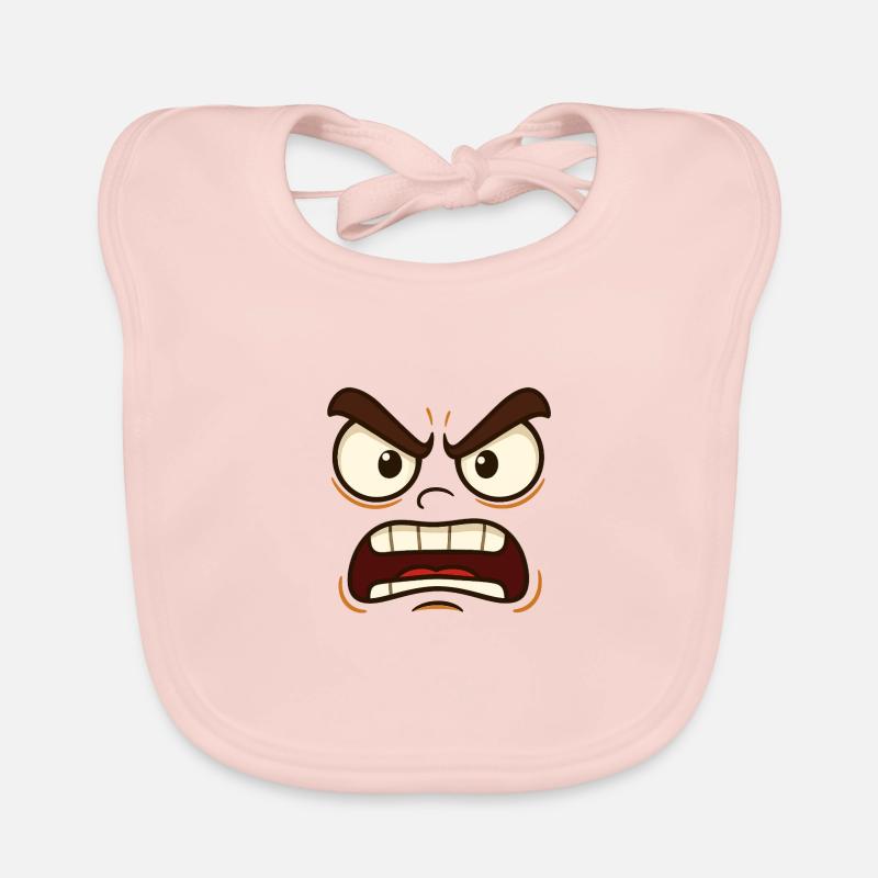 Böse oder Verärgert? Jedenfalls markantes Gesicht Baby Bio-Lätzchen