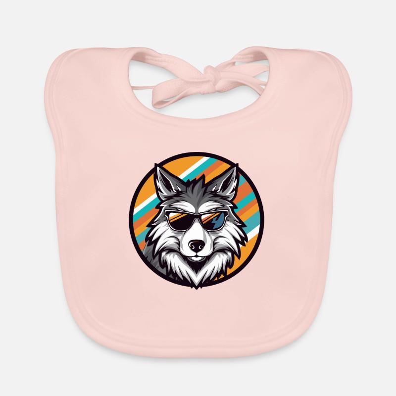 Wolf Comic Cool Baby Bio-Lätzchen