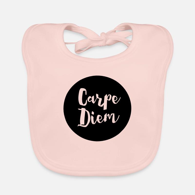 Carpe Diem - Bavoir bio Bébé - rose