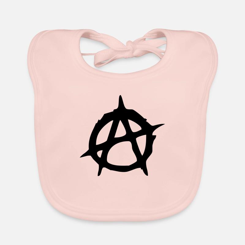 Anarchy représentation de caractères symbole - Bavoir bio Bébé - rose