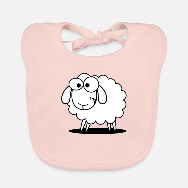 Witziges Schaf Baby Bio-Lätzchen