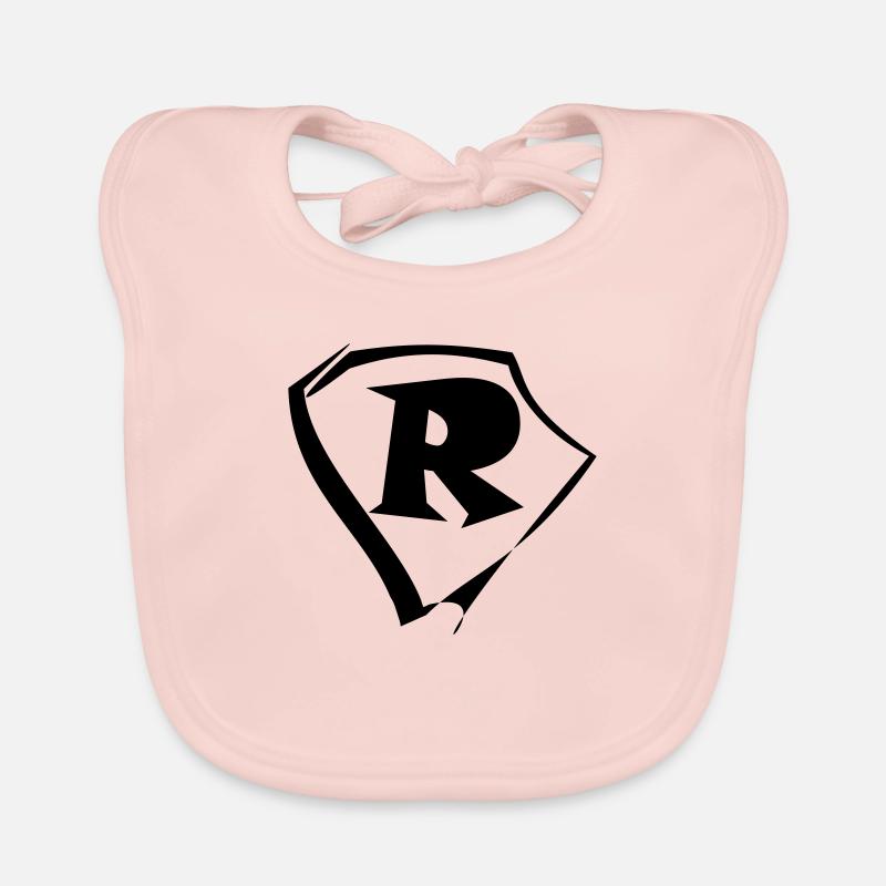 Emblem Buchstabe R Logo Baby Bio-Lätzchen