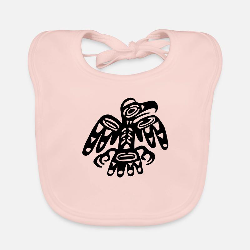 indian symbol eagle exit-shirt Organic Baby Bibs