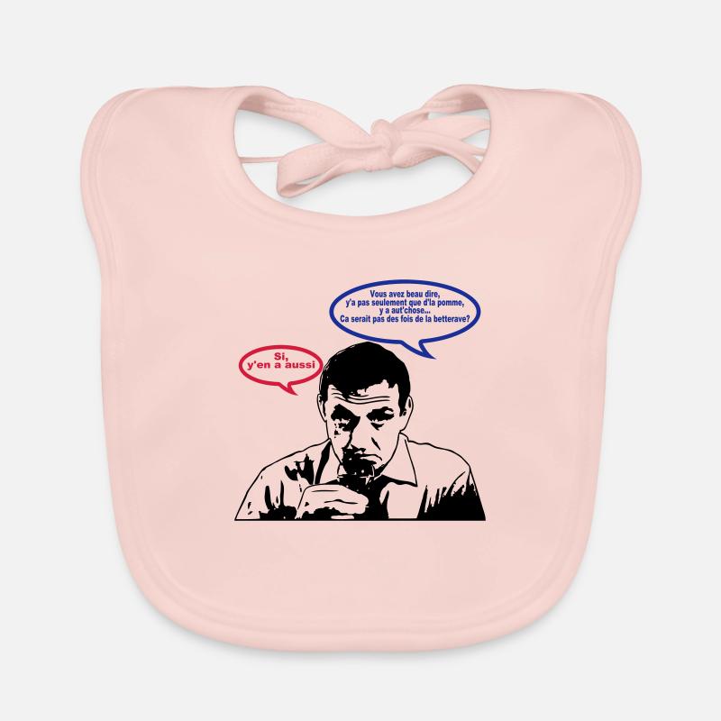 si y'en a aussi lino ventura - Bavoir bio Bébé - rose