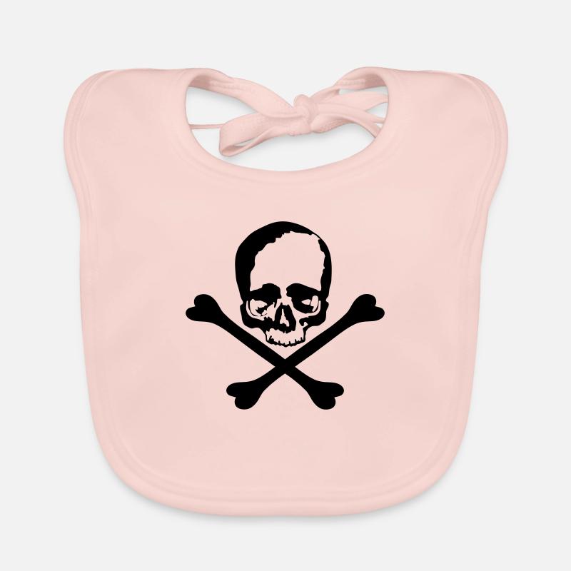 Totenkopf / Knochen / Skull / Bones Baby Bio-Lätzchen