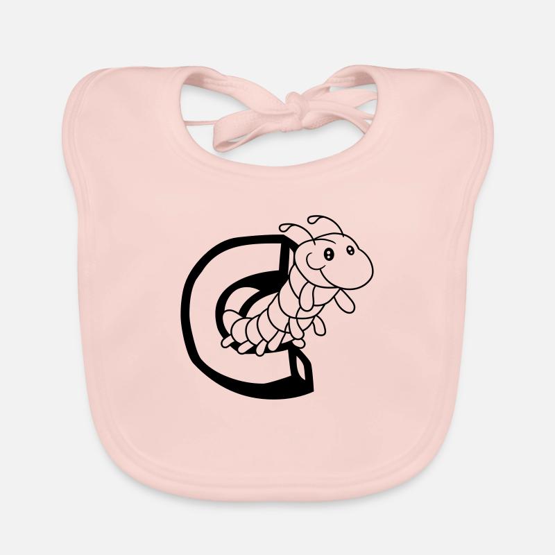 chenille chenille insecte mille-pattes lettre C le Bavoir bio Bébé
