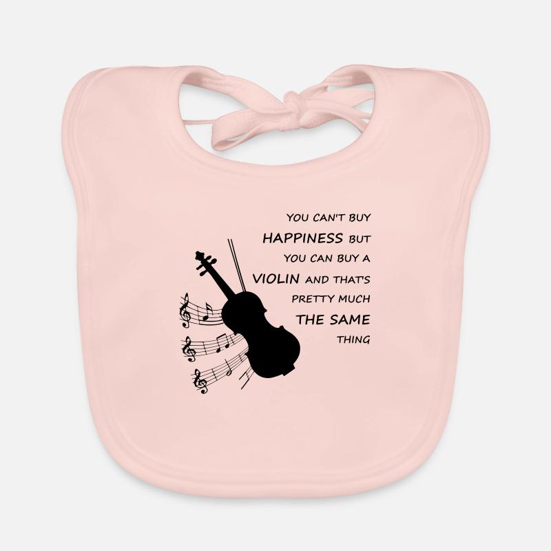 Violin Instrument Hobby Gift Organic Baby Bibs