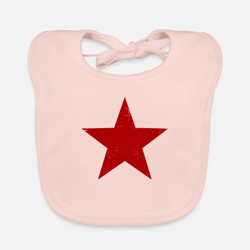 Étoile rouge Bavoir bio Bébé