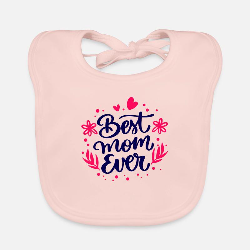 Meilleure maman de tous les temps - Bavoir bio Bébé - rose