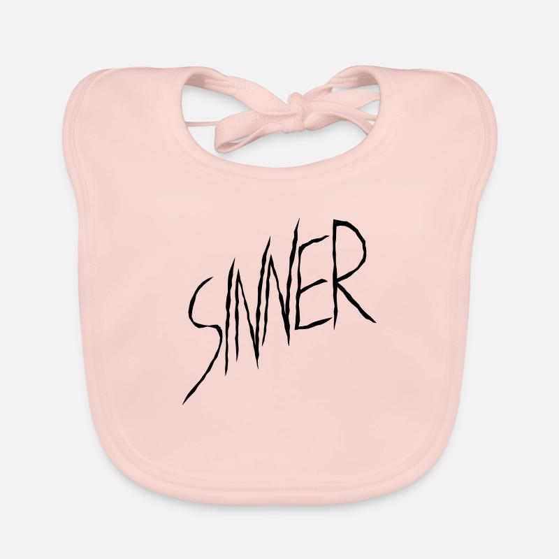 Sinner text design Organic Baby Bibs