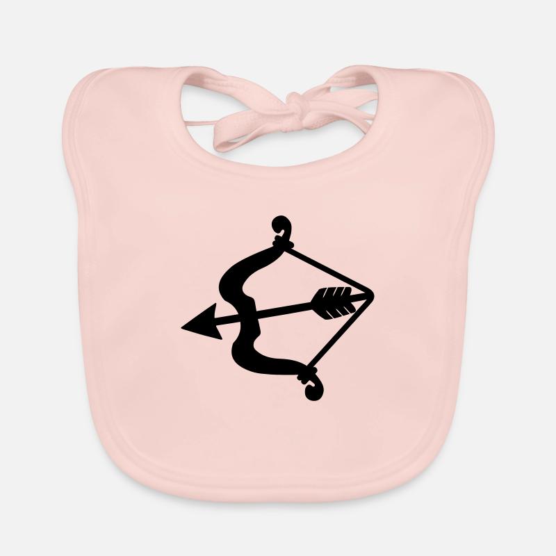 Pfeil und Bogen Amor. Baby Bio-Lätzchen