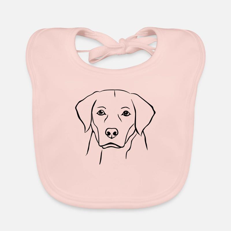Labrador Hund - Baby Bio-Lätzchen - Rose