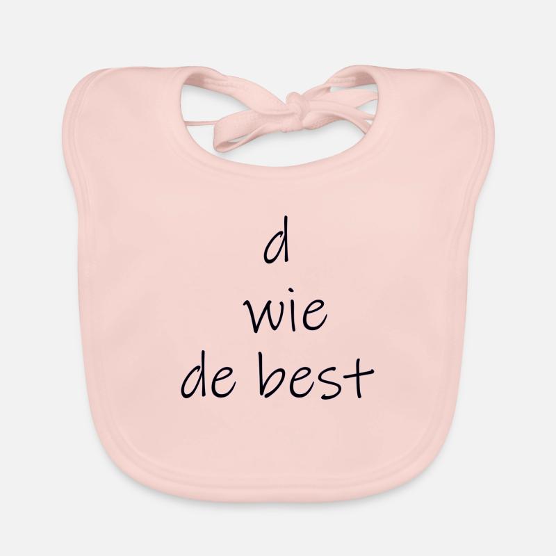 d wie de best - Sprüche - Geschenk Baby Bio-Lätzchen