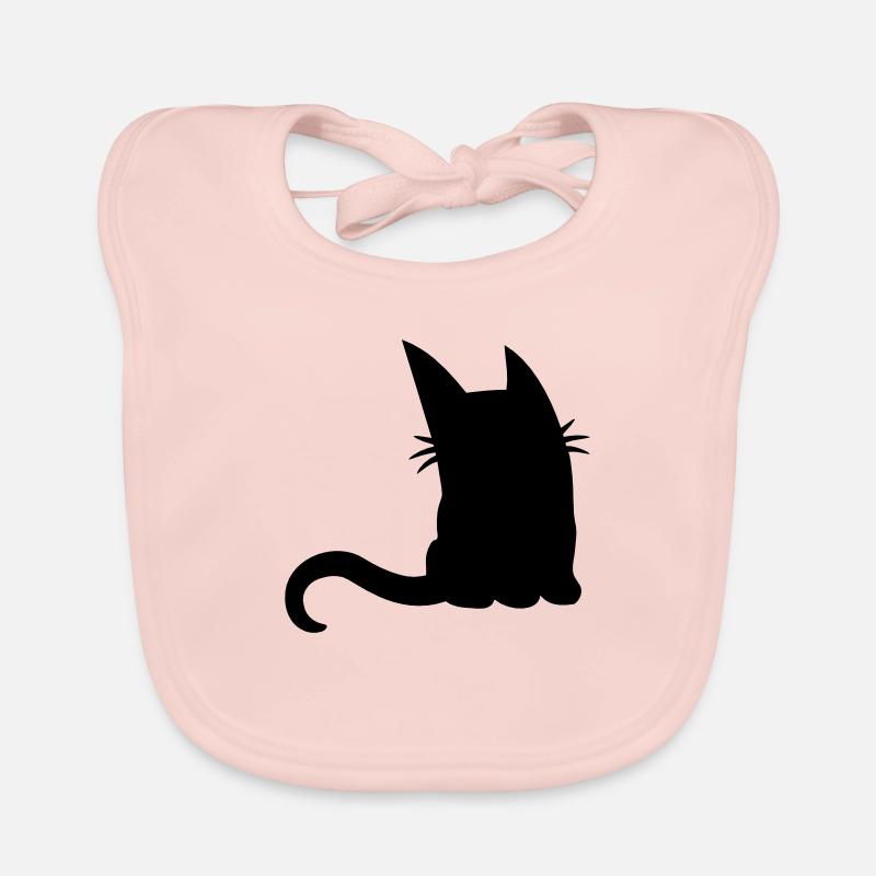 Silhouette mignon petit chat Bavoir bio Bébé