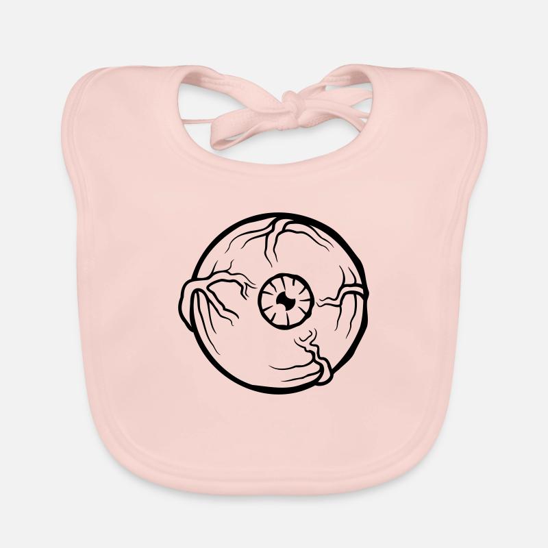 Horror eye large pupil Organic Baby Bibs