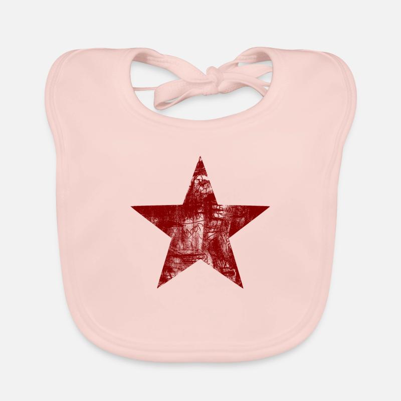 Star - Red Organic Baby Bibs