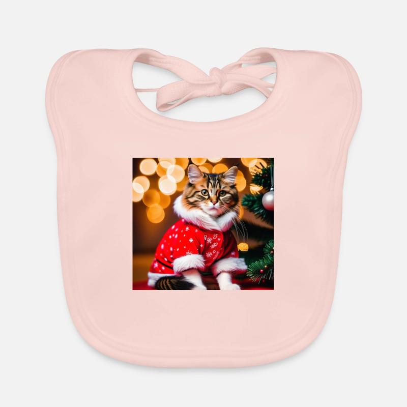 Katze im Pullover Baby Bio-Lätzchen